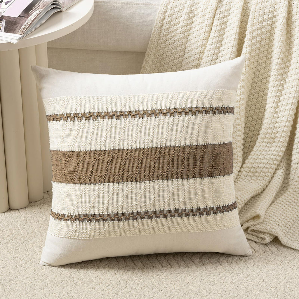 Fancy Homi Set of 1 Sage Green Boho Lumbar Decorative Throw Pillow Covers 12x20 Inch for Living Room Bedroom Couch Bed Chair, Rustic Retro Cushion Case, Bohemian Room Home Decor