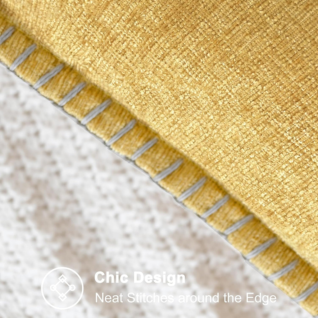 CaliTime Decorative Couch Throw Pillow Covers 20 X 12 Inches Gold