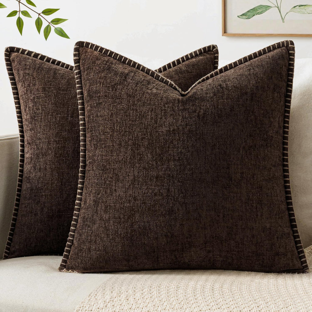 MIULEE Fall Decorative Couch Throw Pillow Covers 18x18 Inch Burnt Orange