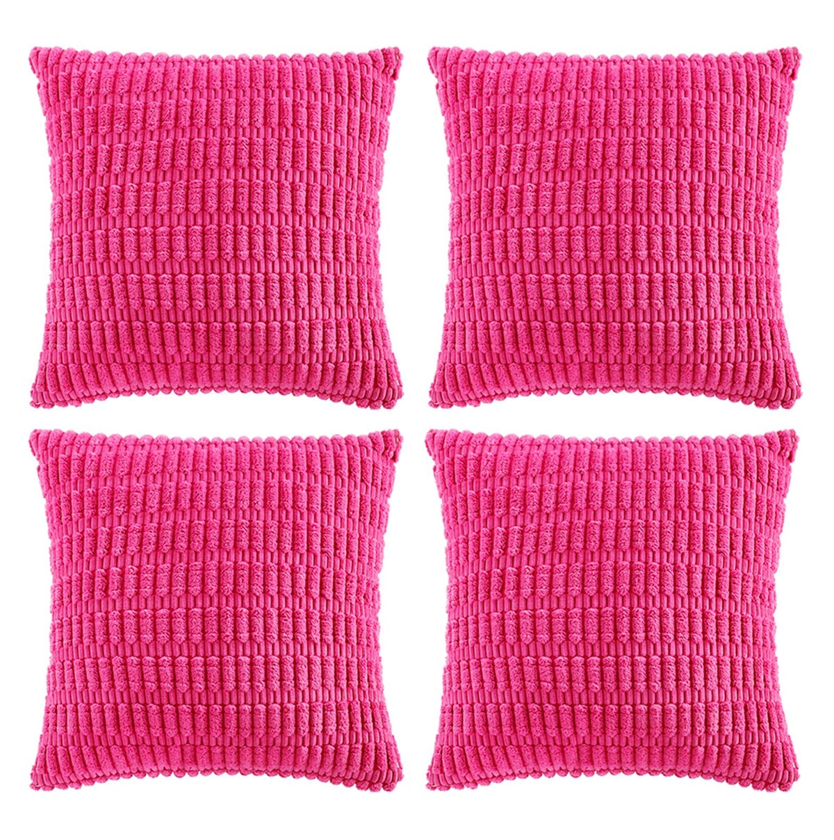 Fancy Homi 4 Packs Decorative Throw Pillow Covers for Living Room Couch Bed, Modern Farmhouse Boho Home Décor Accent Cushion Case, 18" x 18", Neutral
