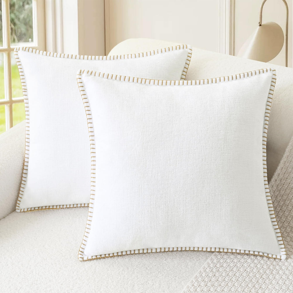 CaliTime Decorative Couch Throw Pillow Covers 20 X 12 Inches Gold