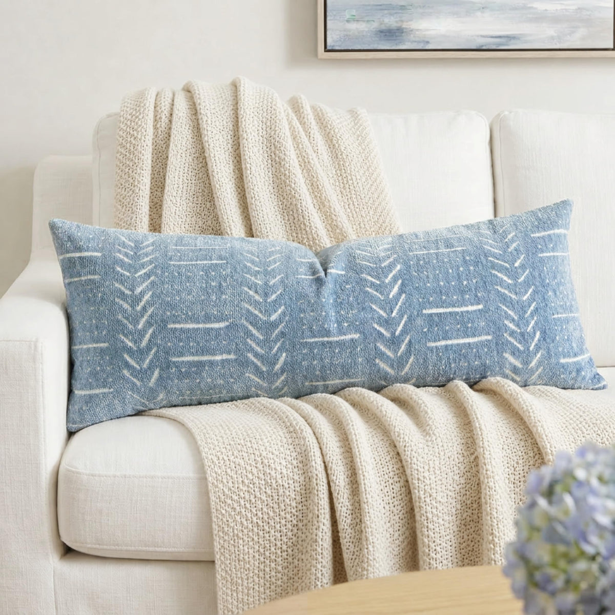 BlissBlush Decorative Lumbar Throw Pillow Covers 12X20 Set of 2, Brick Red Rust Boho Farmhouse Cushion Cover, Soft Accent Pillowcase for Couch Sofa Bed Living Room Home Décor