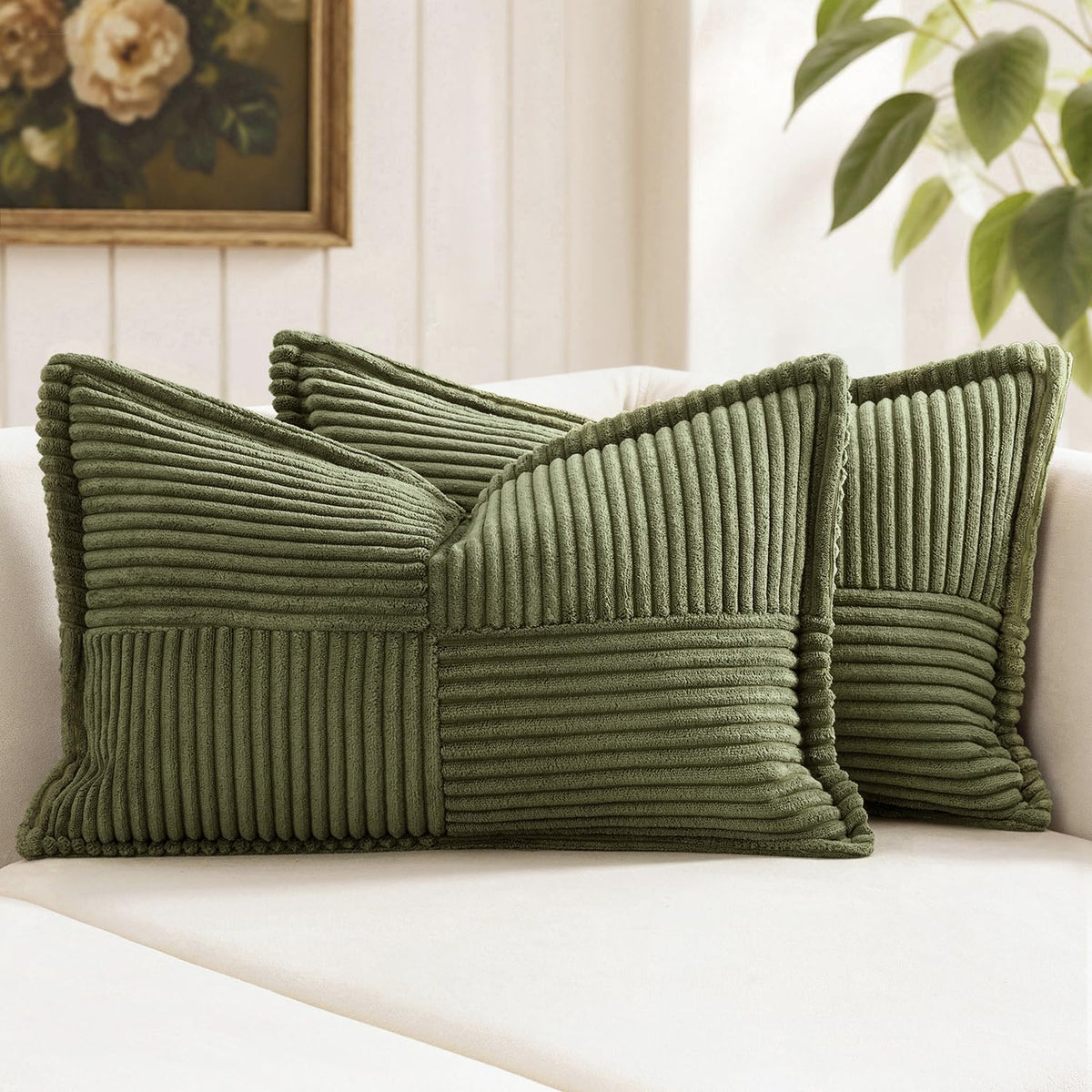 MIULEE Fall Rust Decorative Throw Pillow Covers for Couch 18x18 Inch