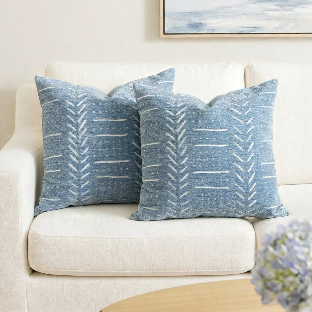 BlissBlush Decorative Lumbar Throw Pillow Covers 12X20 Set of 2, Brick Red Rust Boho Farmhouse Cushion Cover, Soft Accent Pillowcase for Couch Sofa Bed Living Room Home Décor