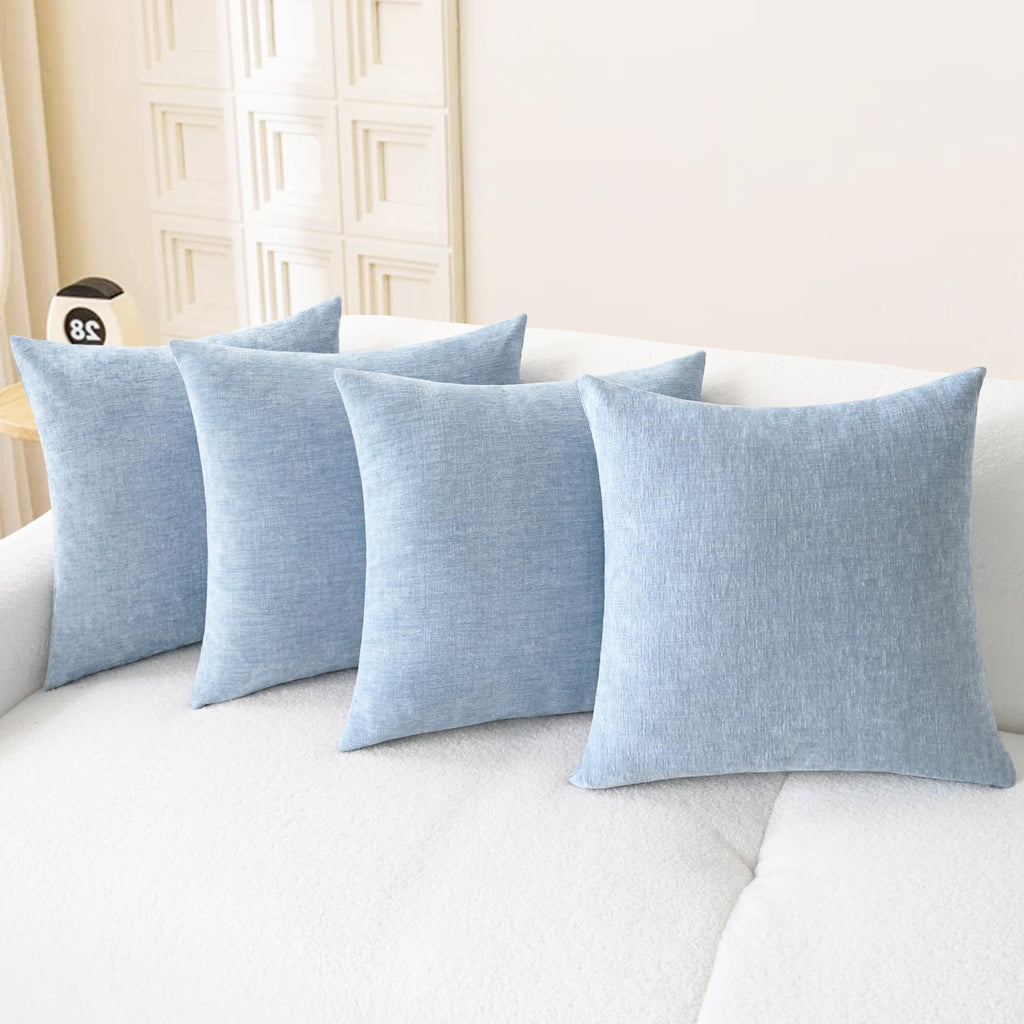 CaliTime Decorative Couch Throw Pillow Covers 18 X 18 Inches Medium Grey