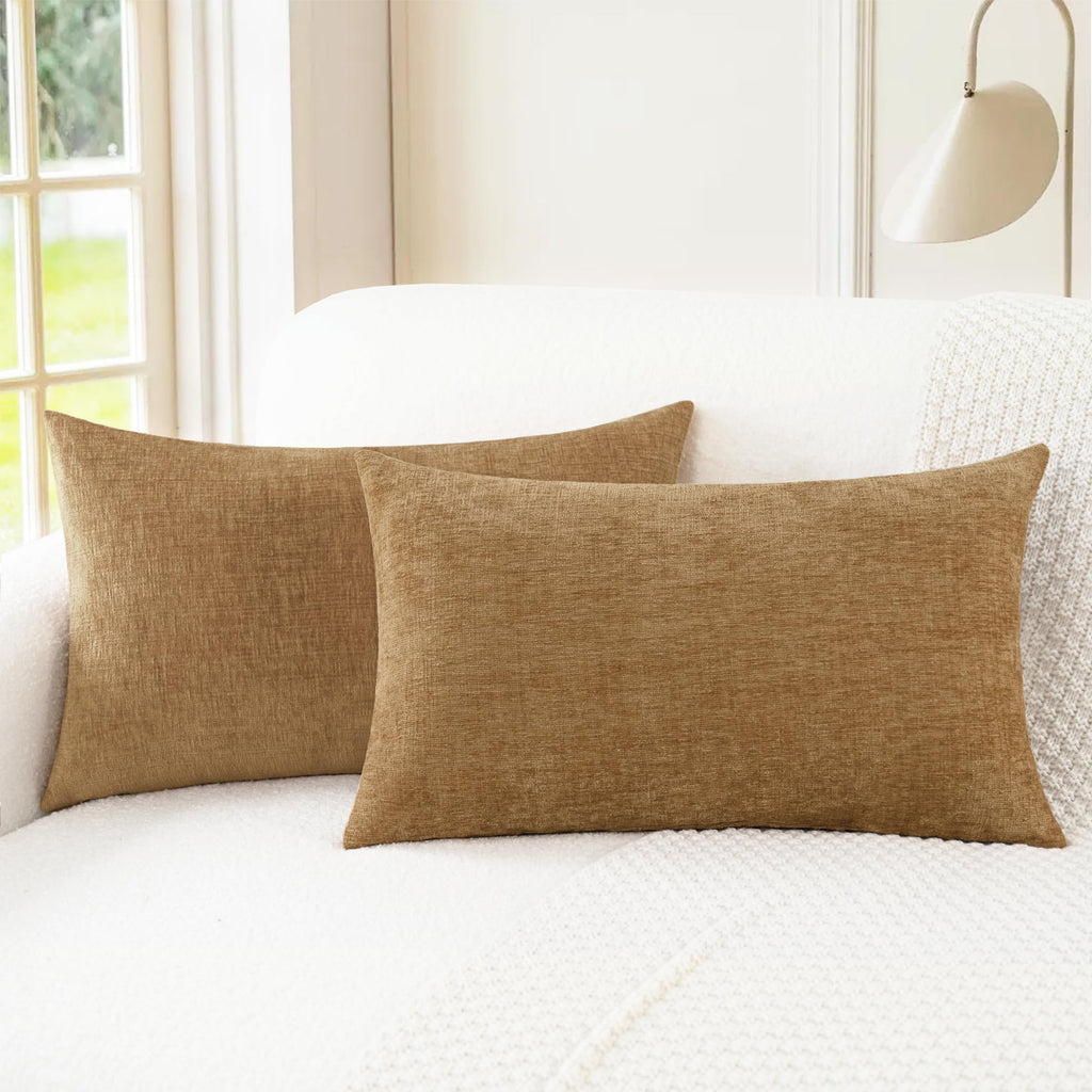 CaliTime Decorative Couch Throw Pillow Covers 18 X 18 Inches Medium Grey
