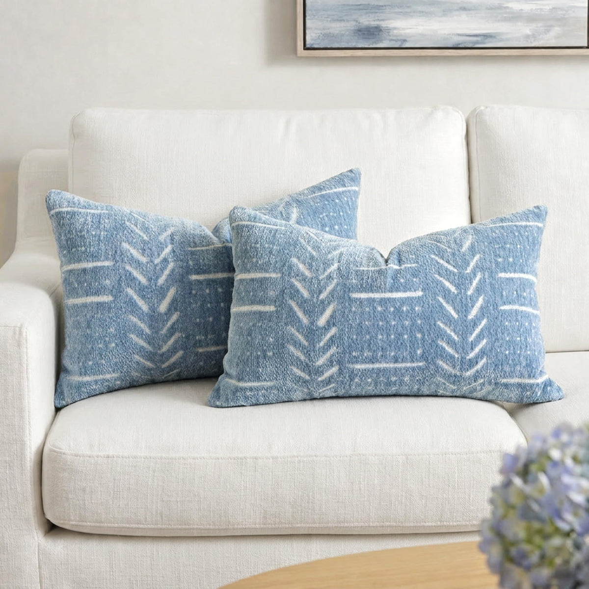 BlissBlush Decorative Lumbar Throw Pillow Covers 12X20 Set of 2, Brick Red Rust Boho Farmhouse Cushion Cover, Soft Accent Pillowcase for Couch Sofa Bed Living Room Home Décor