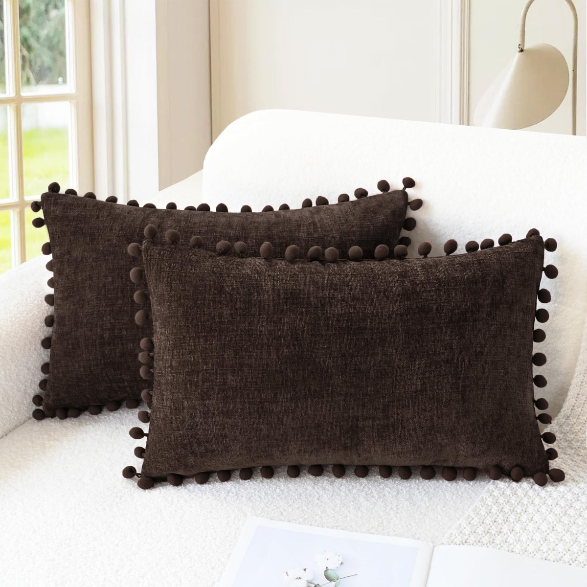 CaliTime Decorative Couch Throw Pillow Covers 20 X 12 Inches Gold