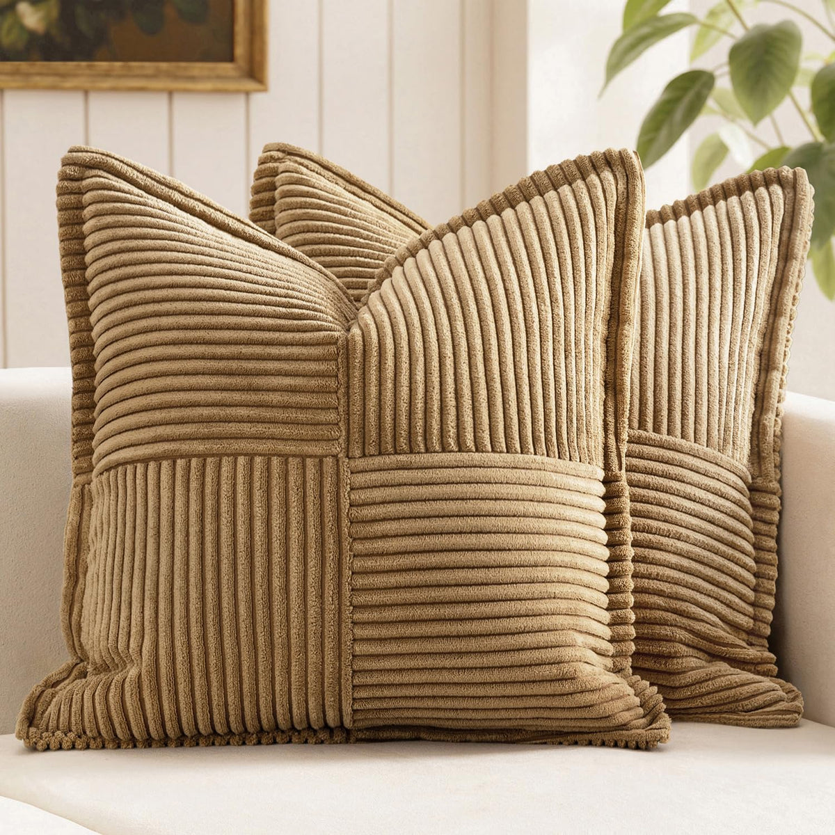 MIULEE Fall Rust Decorative Throw Pillow Covers for Couch 18x18 Inch