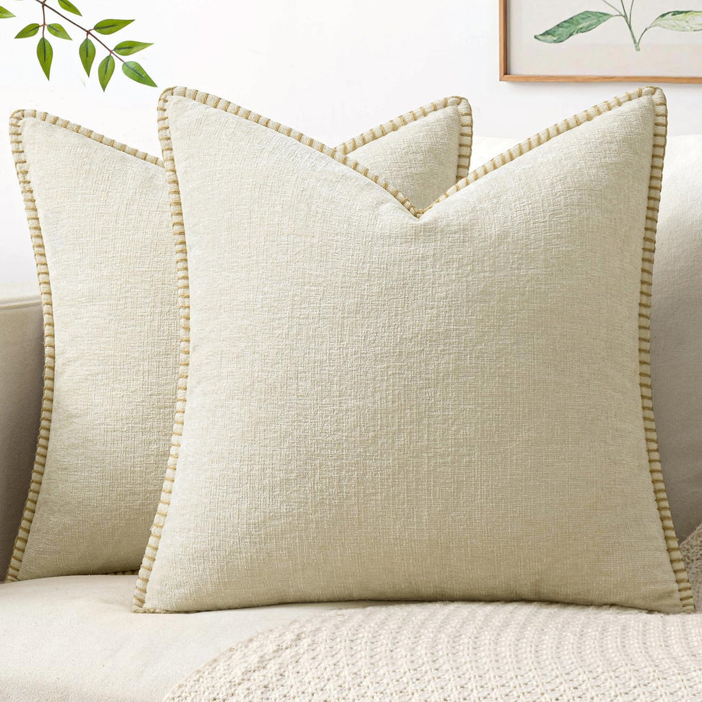 MIULEE Fall Decorative Couch Throw Pillow Covers 18x18 Inch Burnt Orange