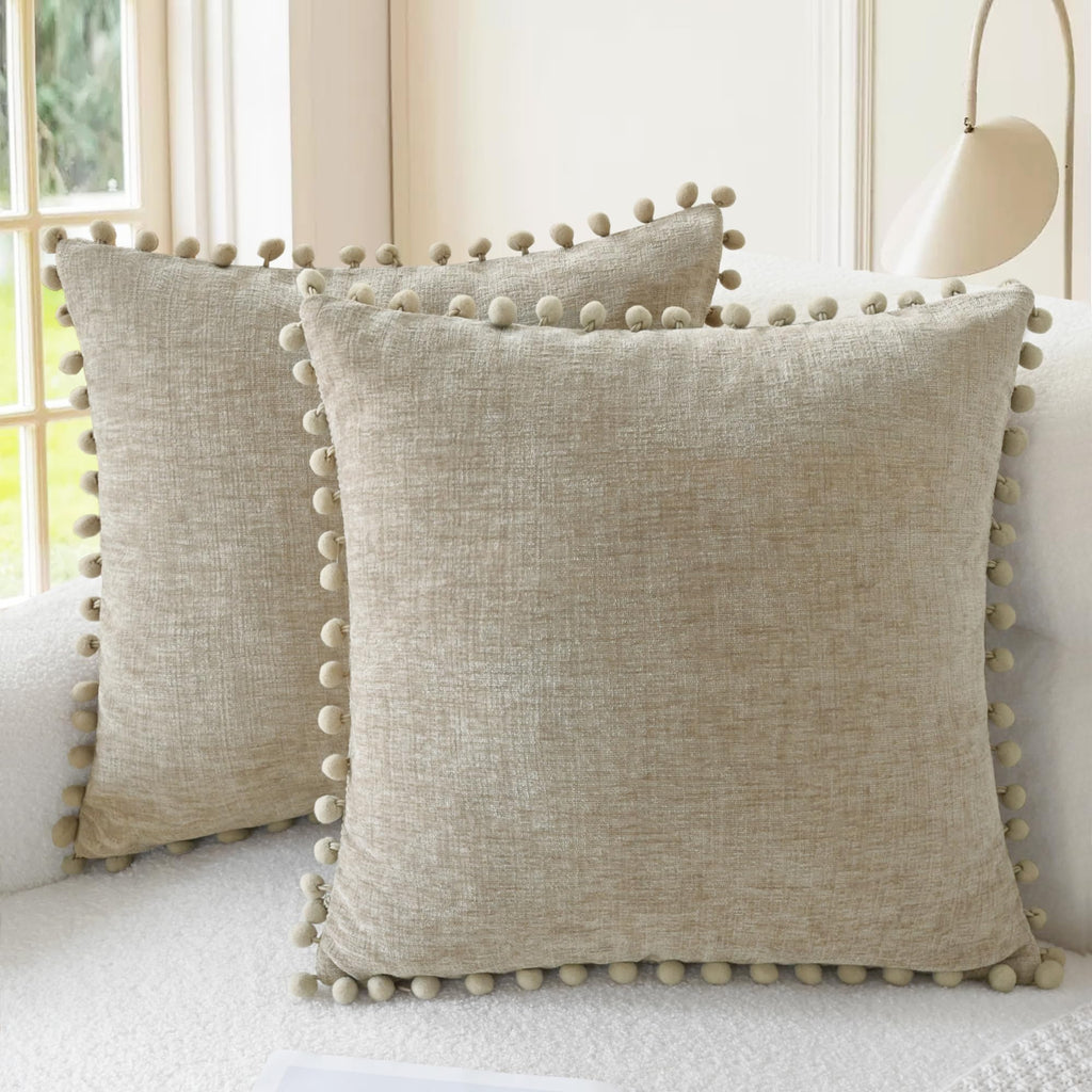 CaliTime Decorative Couch Throw Pillow Covers 18 X 18 Inches Gold