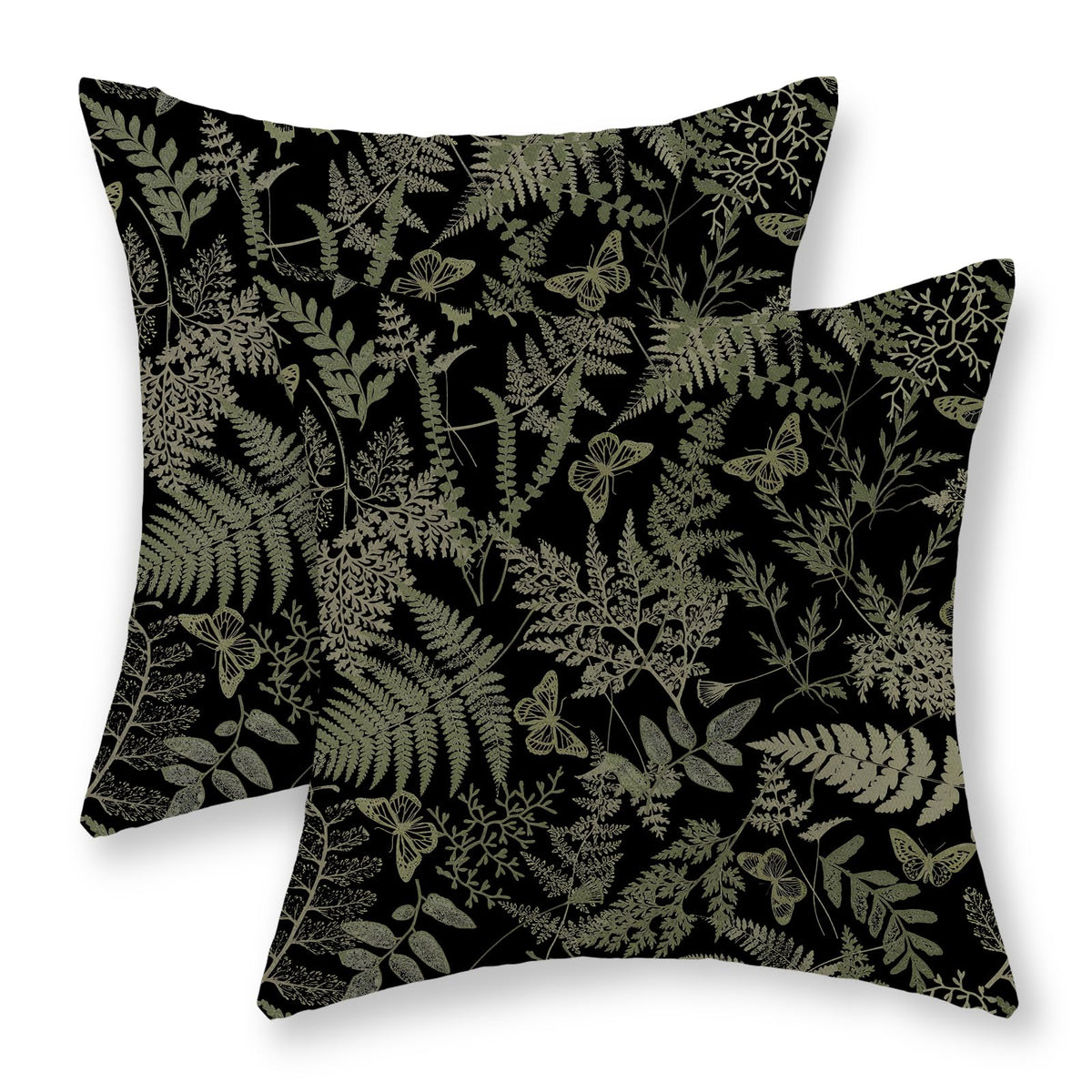 Chinoiserie Pillow Covers 18x18 Set of 2 Blue Green Bird Floral Throw Pillows Vintage Blue Flowers Decorations Outdoor Pillowcase Chinoiserie Decor Farmhouse Linen Cushion Case for Couch Home