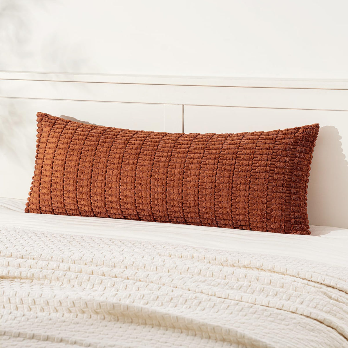 MIULEE Christmas Corduroy Decorative Throw Pillow Covers 18x18 Burgundy