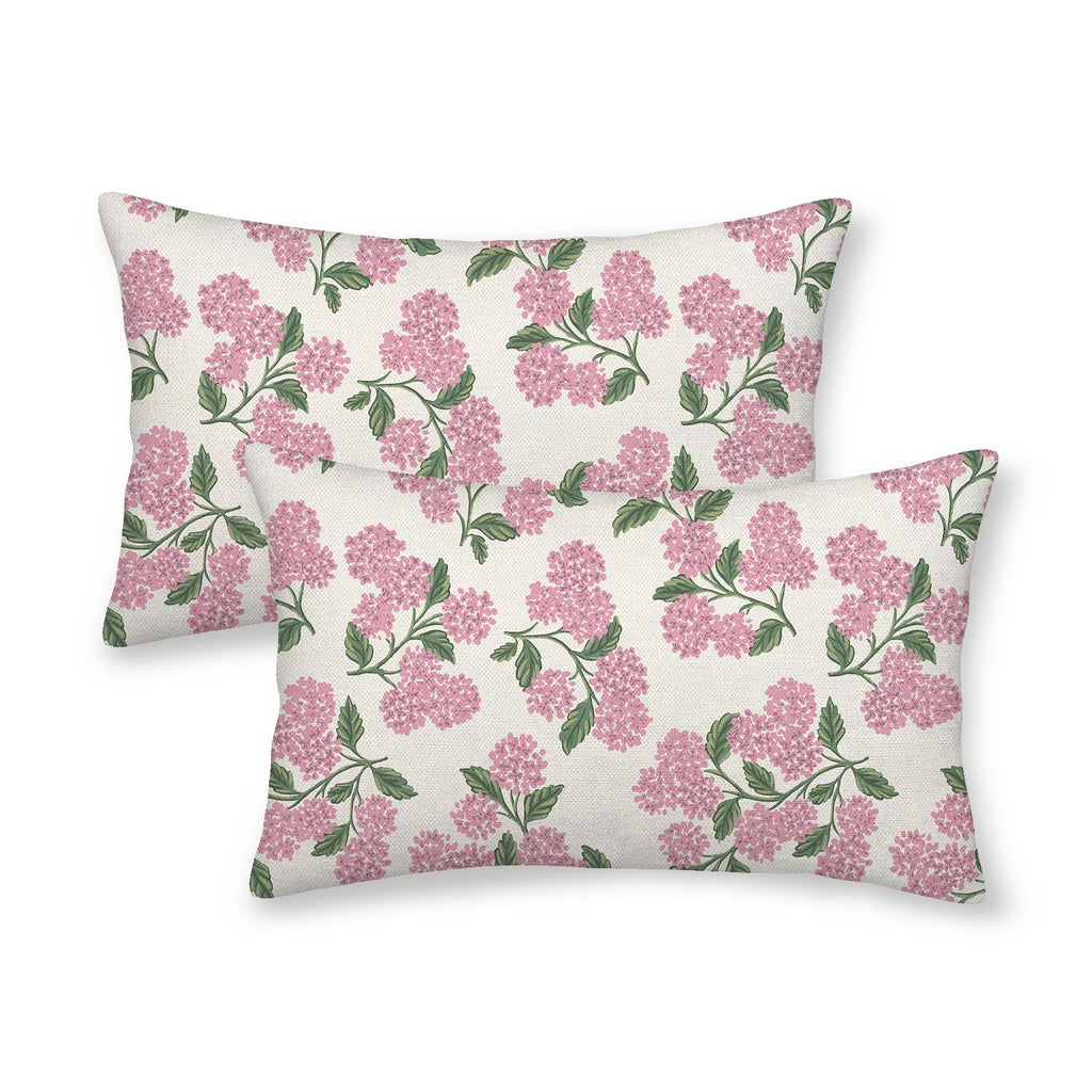 Floral Outdoor Pillow Covers 18x18 Inch Set of 2 Blue Green