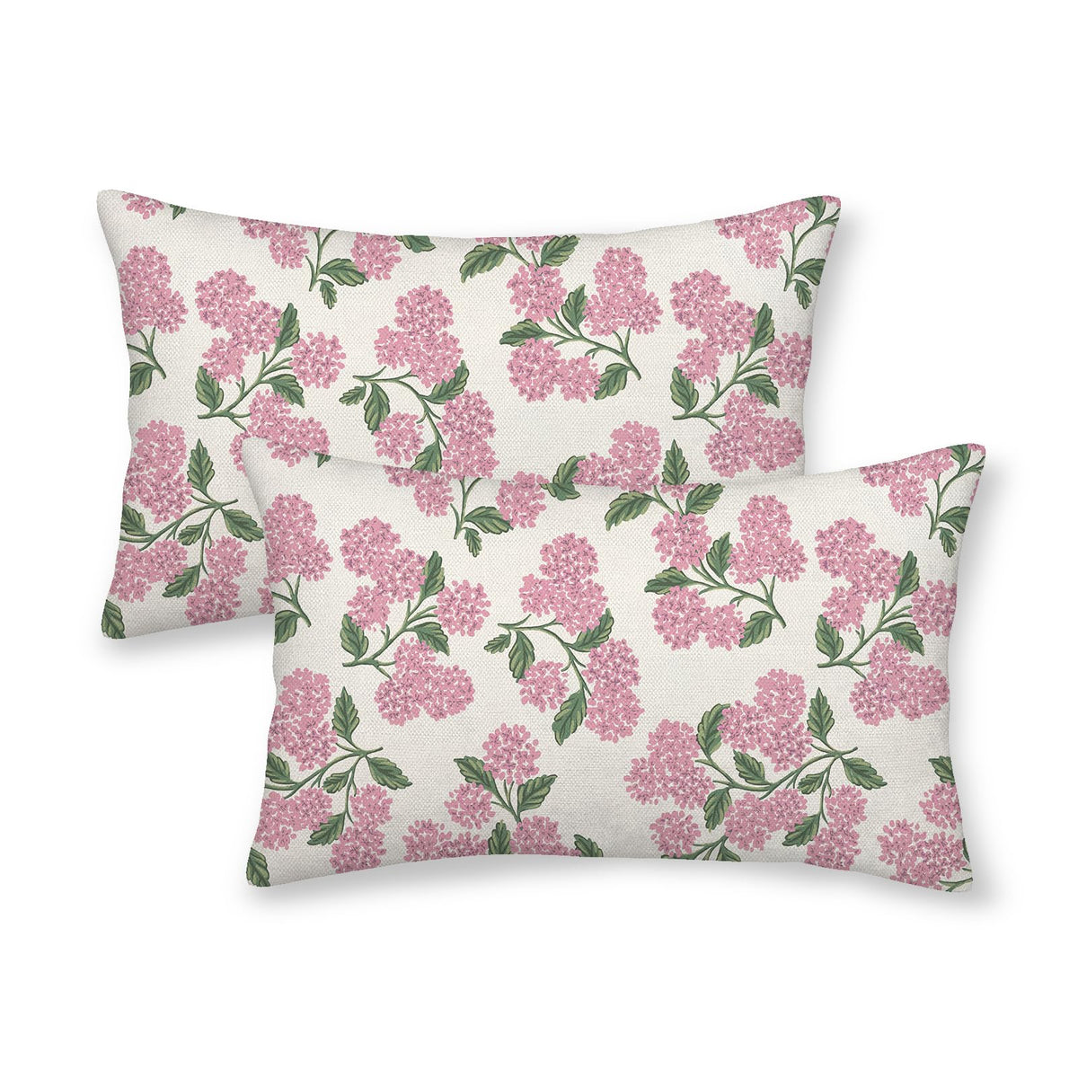 Floral Outdoor Pillow Covers 18x18 Inch Set of 2 Blue Green