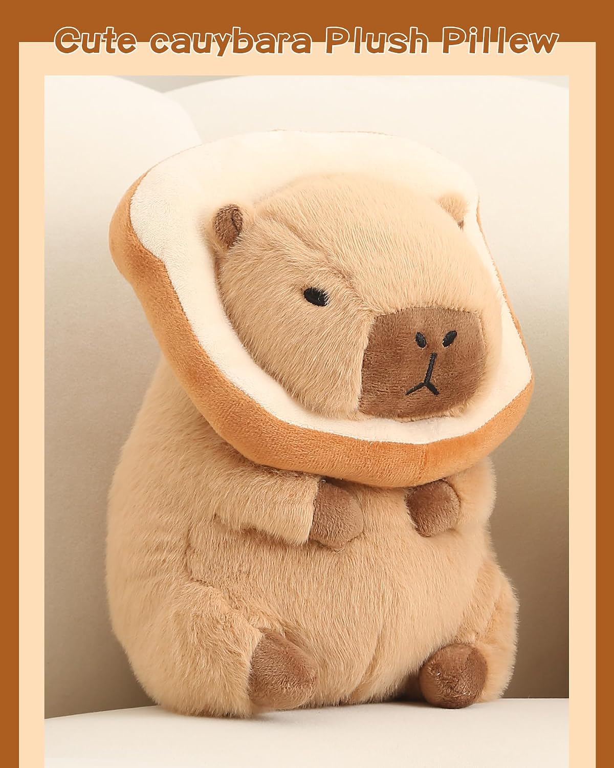 Cute Capybara Plush Soft Capybara Plushie Pillow with Kawaii Capybara Stuffed Animals Toy for Kids Girls Adults Birthday Gifts and Home Decor 12 inch (Kawaii Capybara Plush)