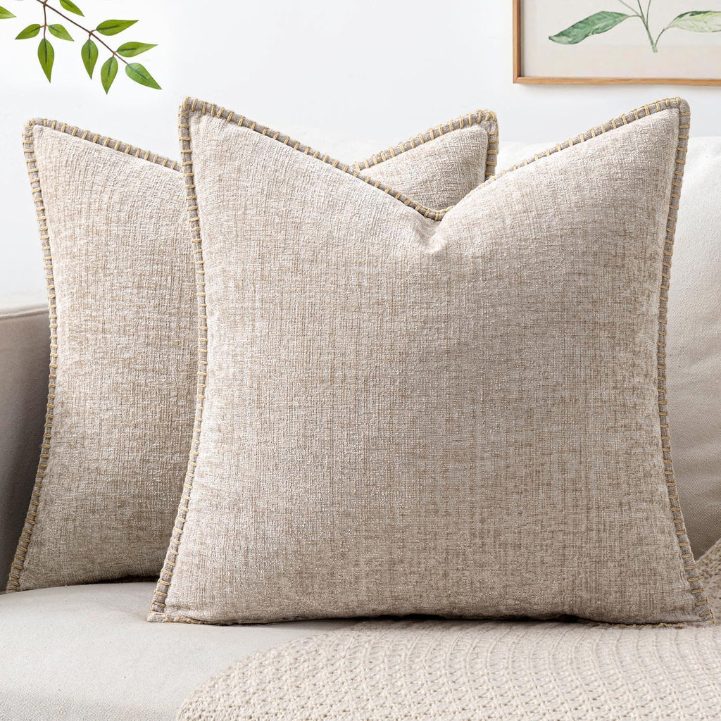 MIULEE Fall Decorative Couch Throw Pillow Covers 18x18 Inch Burnt Orange