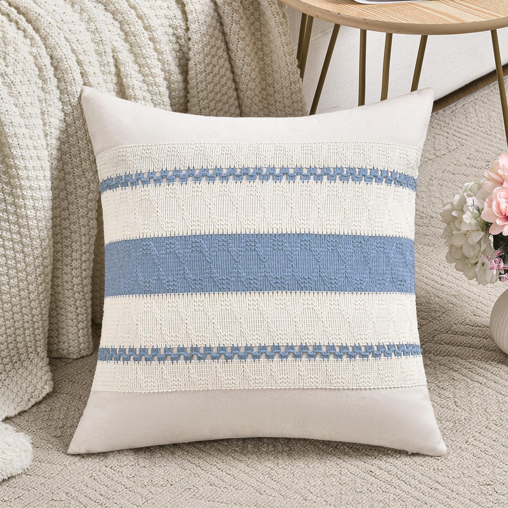 Fancy Homi Set of 1 Sage Green Boho Lumbar Decorative Throw Pillow Covers 12x20 Inch for Living Room Bedroom Couch Bed Chair, Rustic Retro Cushion Case, Bohemian Room Home Decor