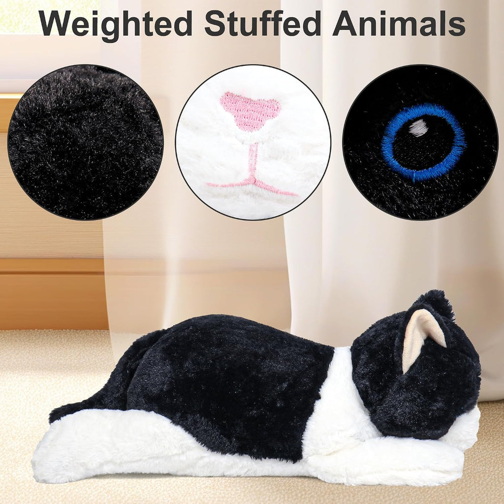 Wepop 5lbs Weighted Stuffed Animals Cat Plush Weighted Stuffed Animal 24in