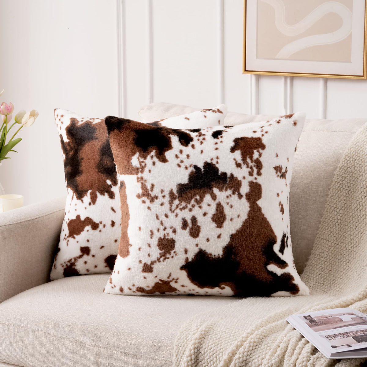 GALMAXS7 Cheetah Pillow Covers Leopard Throw Pillow Covers Set of 2, 18x18