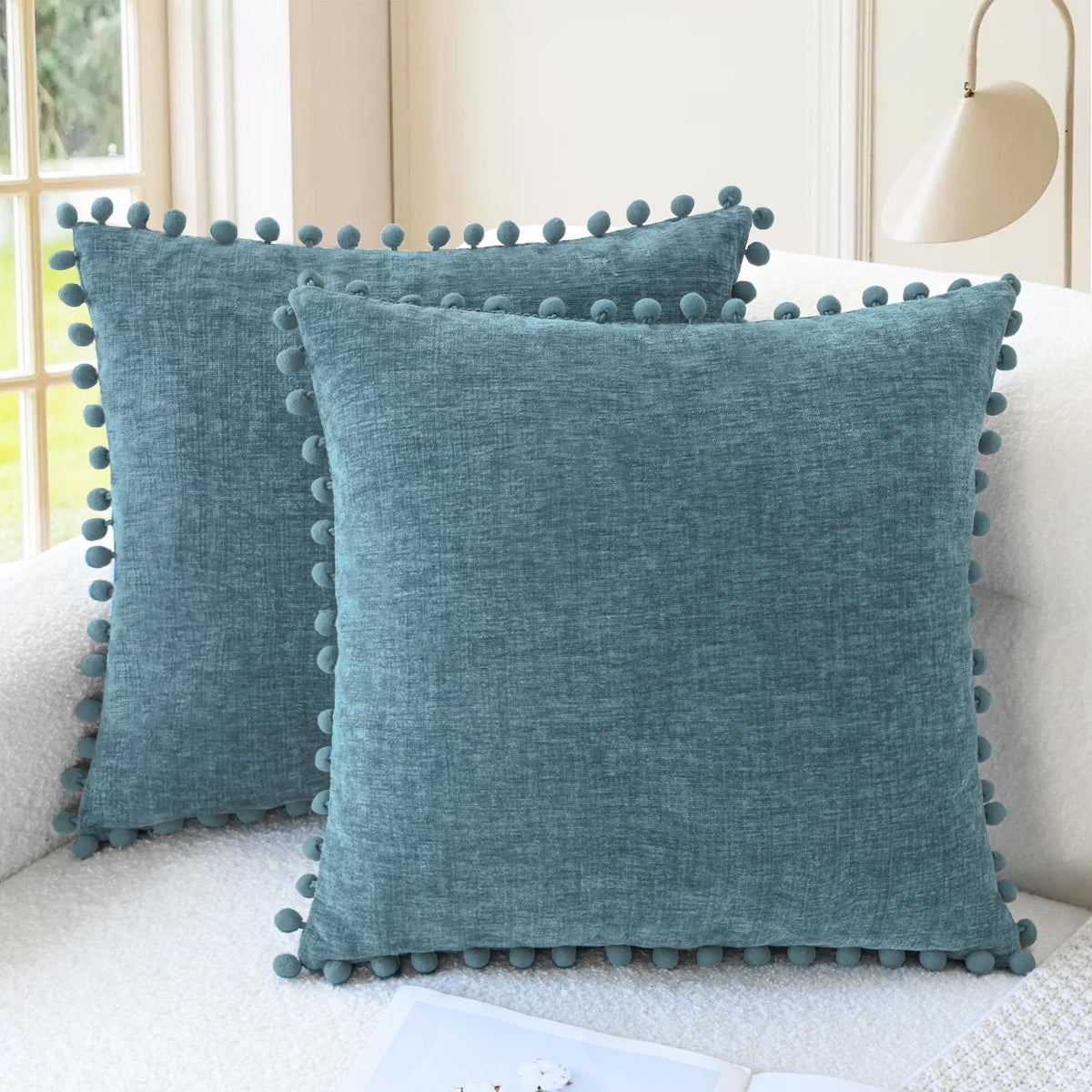 CaliTime Decorative Couch Throw Pillow Covers 18 X 18 Inches Gold