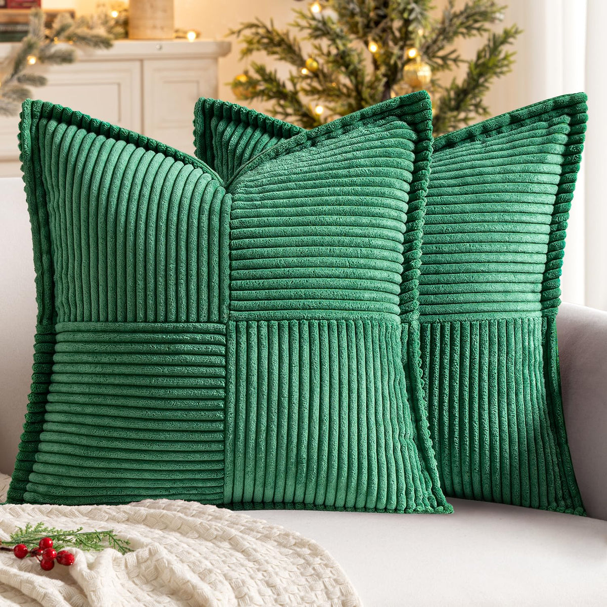MIULEE Fall Rust Decorative Throw Pillow Covers for Couch 18x18 Inch