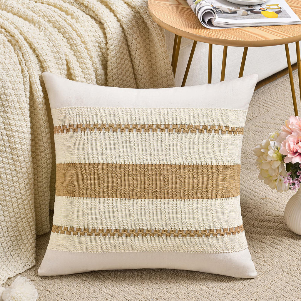 Fancy Homi Set of 1 Sage Green Boho Lumbar Decorative Throw Pillow Covers 12x20 Inch for Living Room Bedroom Couch Bed Chair, Rustic Retro Cushion Case, Bohemian Room Home Decor