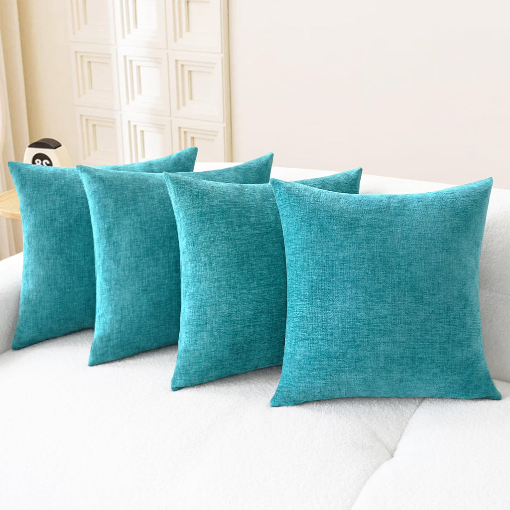 CaliTime Decorative Couch Throw Pillow Covers 18 X 18 Inches Medium Grey