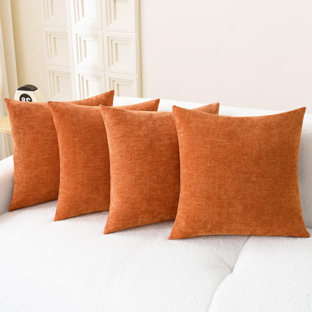 CaliTime Decorative Couch Throw Pillow Covers 18 X 18 Inches Medium Grey