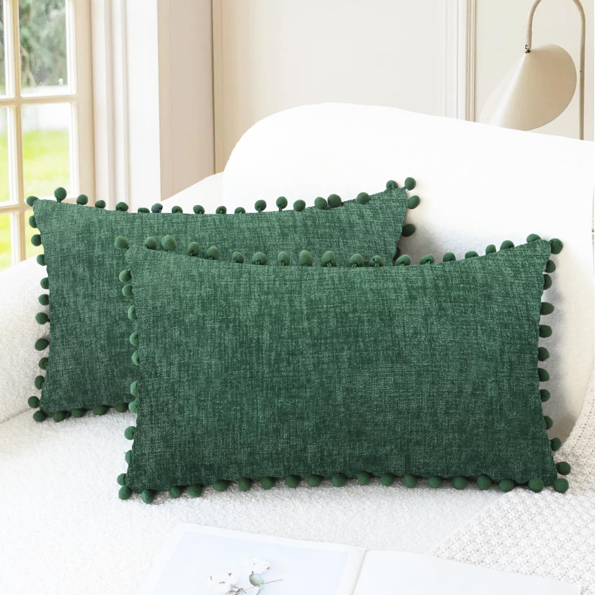 CaliTime Decorative Couch Throw Pillow Covers 20 X 12 Inches Gold