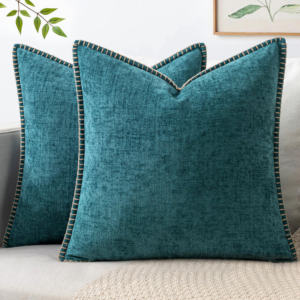 MIULEE Fall Decorative Couch Throw Pillow Covers 18x18 Inch Burnt Orange
