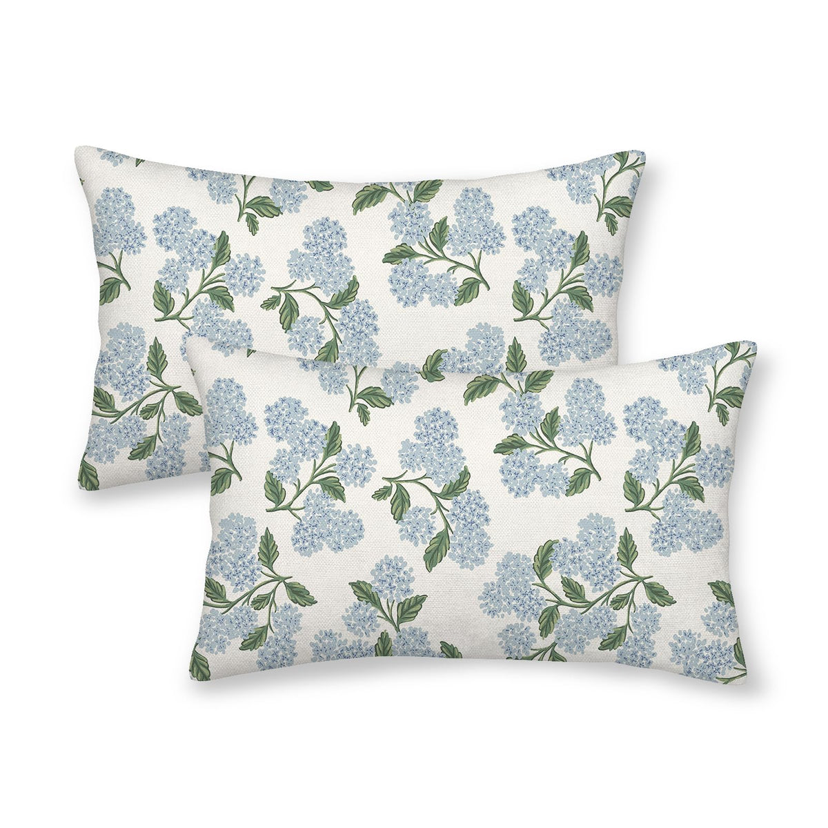 Spring Sage Green Wild Flower Pillow Covers 18x18 Set of 2