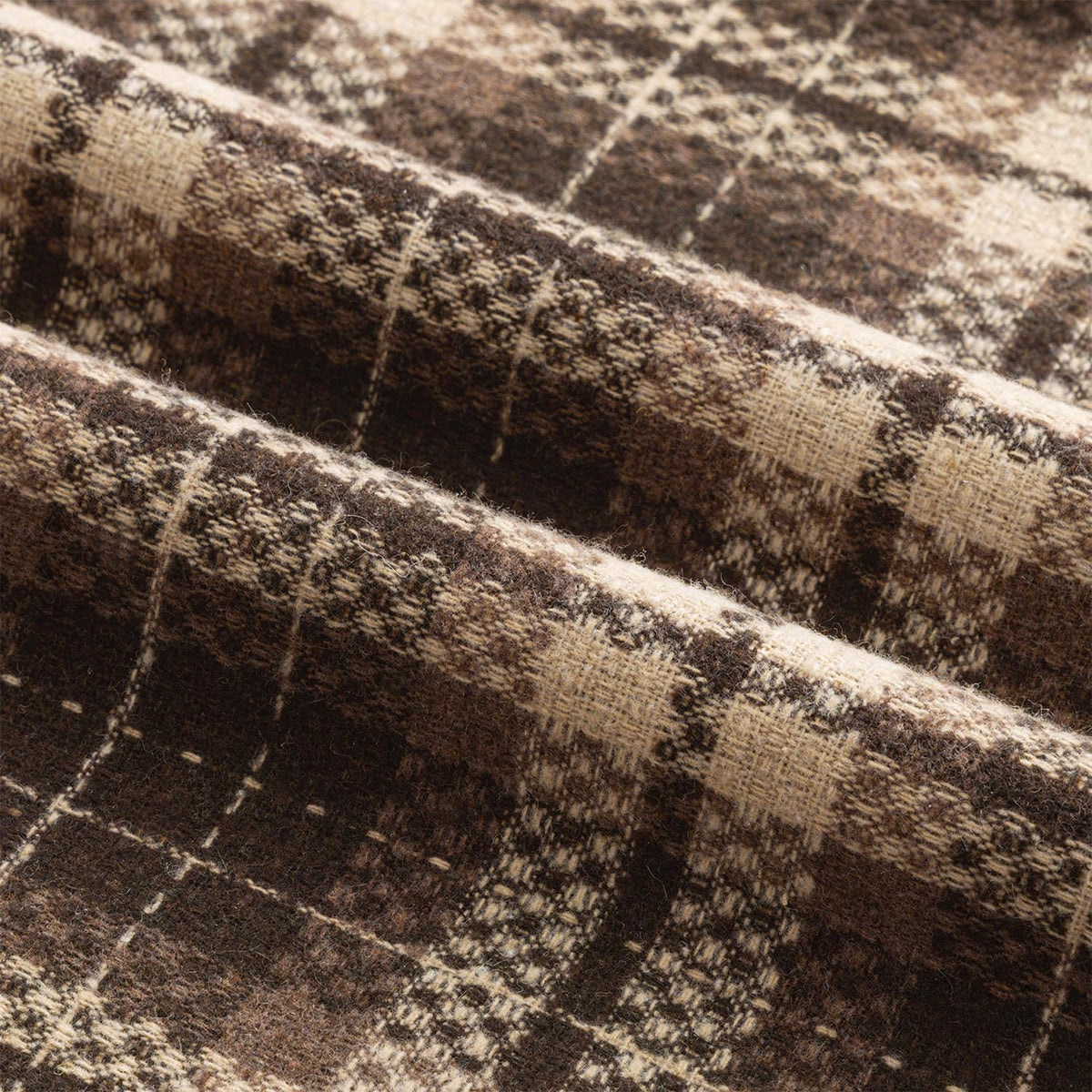 MIULEE Tartan Plaid Throw Pillow Covers Fall 18x18 Inch Coffee Brown