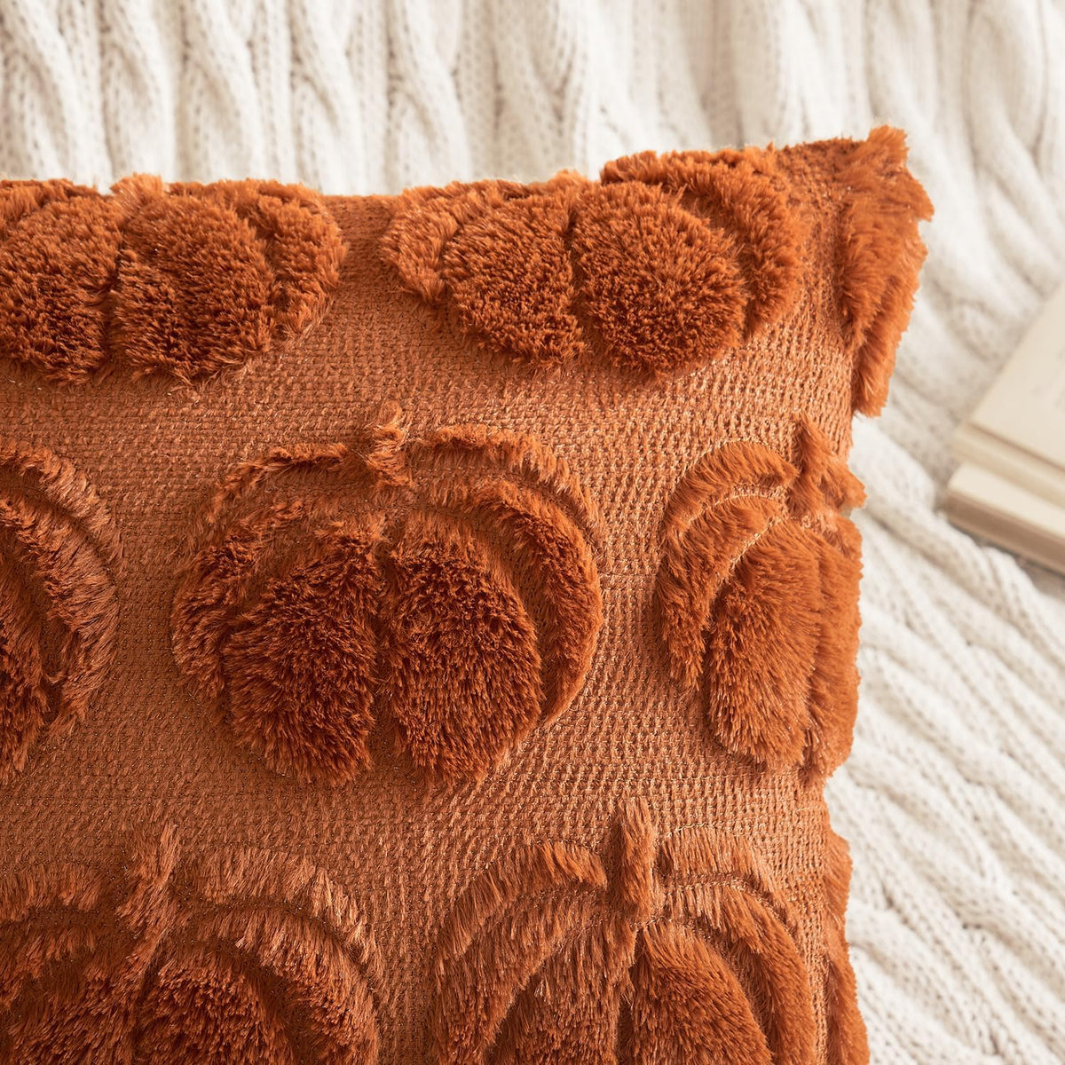 MIULEE Fall Pillow Covers Pumpkin Fall Decor 18x18 Dark Rust