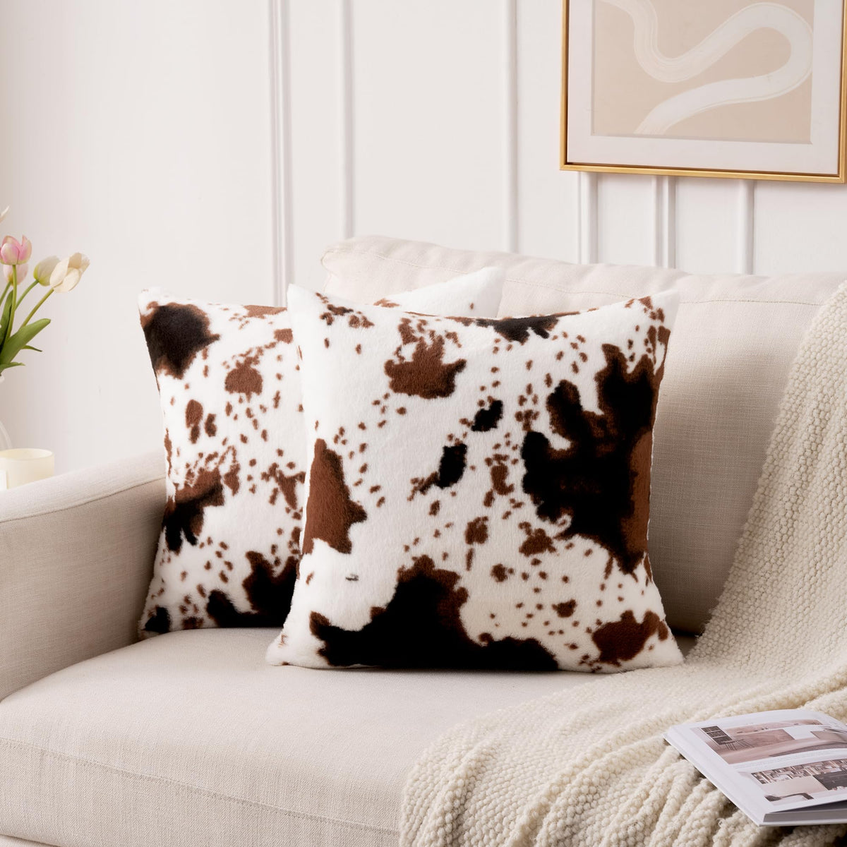 GALMAXS7 Cheetah Pillow Covers Leopard Throw Pillow Covers Set of 2, 18x18