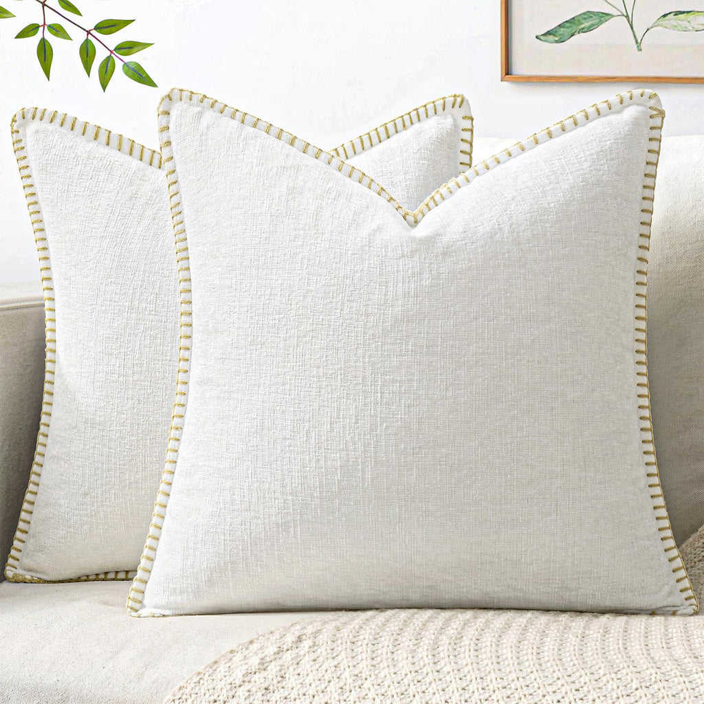 MIULEE Fall Decorative Couch Throw Pillow Covers 18x18 Inch Burnt Orange