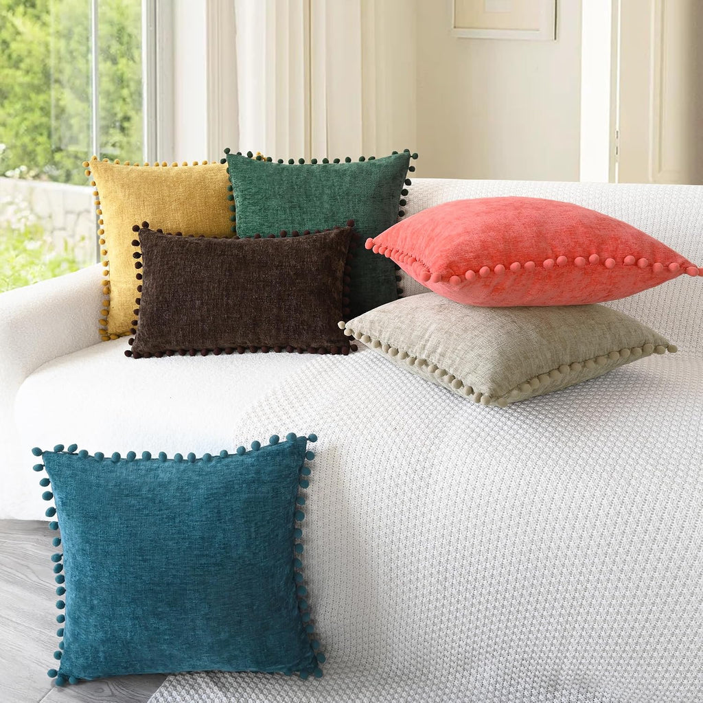 CaliTime Decorative Couch Throw Pillow Covers 20 X 12 Inches Gold