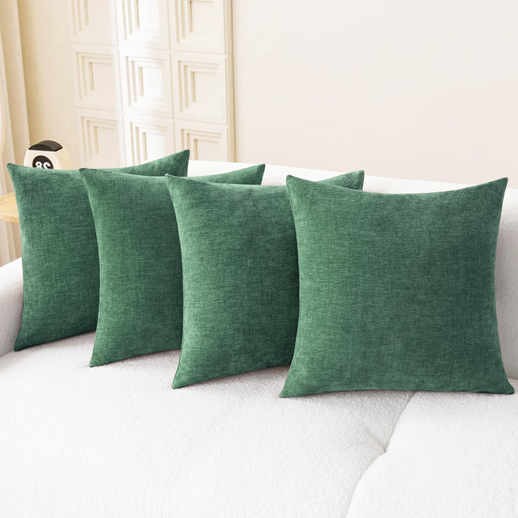CaliTime Decorative Couch Throw Pillow Covers 18 X 18 Inches Medium Grey