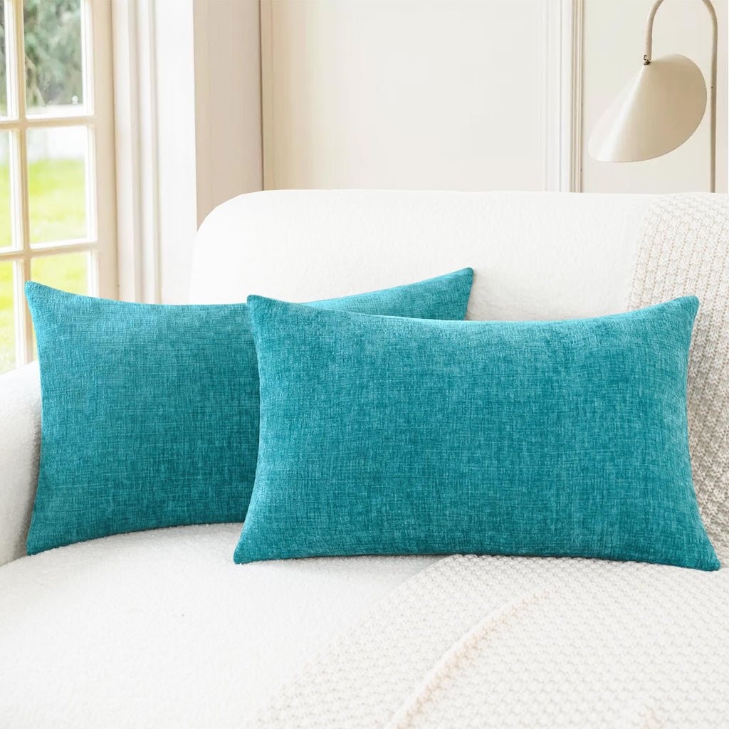 CaliTime Decorative Couch Throw Pillow Covers 18 X 18 Inches Medium Grey