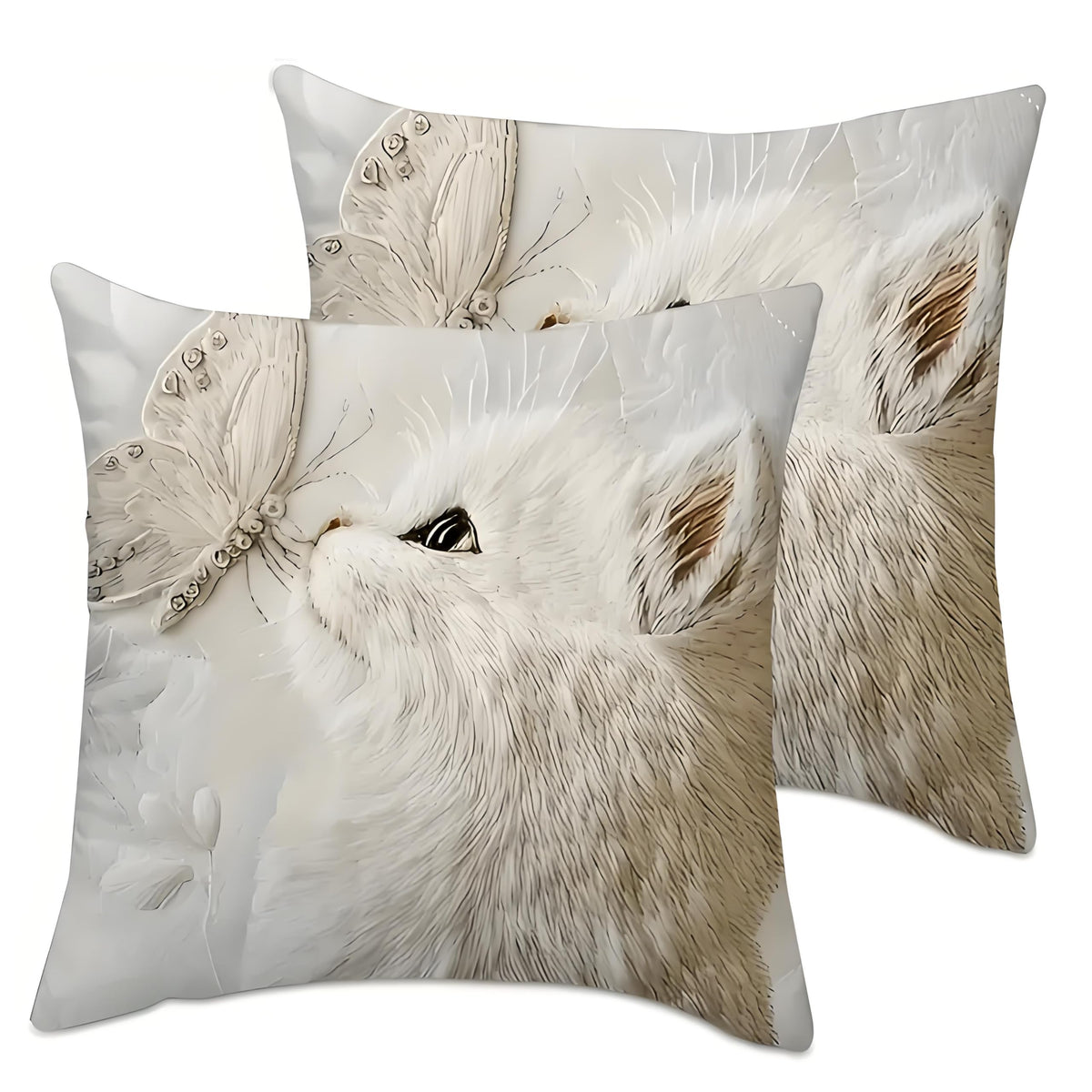 Decorative Throw Pillow Covers, Vintage Floral Pattern in Sage Green and Brown, 2 Pack Square Cushion Cases with Autumn Leaves Design，18x18 Pillows Linen Pillowcase