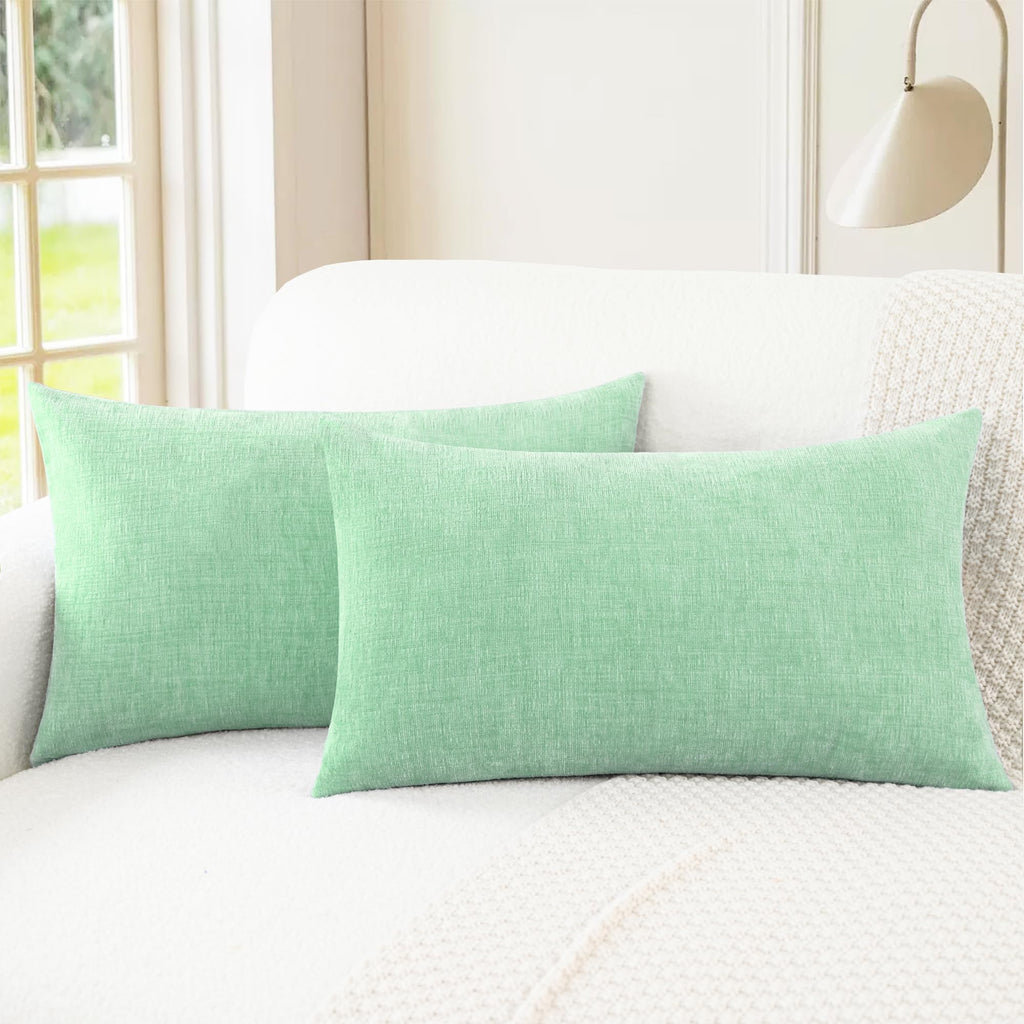 CaliTime Decorative Couch Throw Pillow Covers 18 X 18 Inches Medium Grey