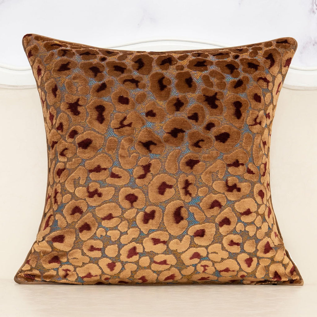 Alerfa Green Brown Floral Throw Pillow Cover 12 x 20 Inch Cut Velvet Rectange Luxury Decorative Lumbar Pillow Cover for Couch Living Room Bedroom