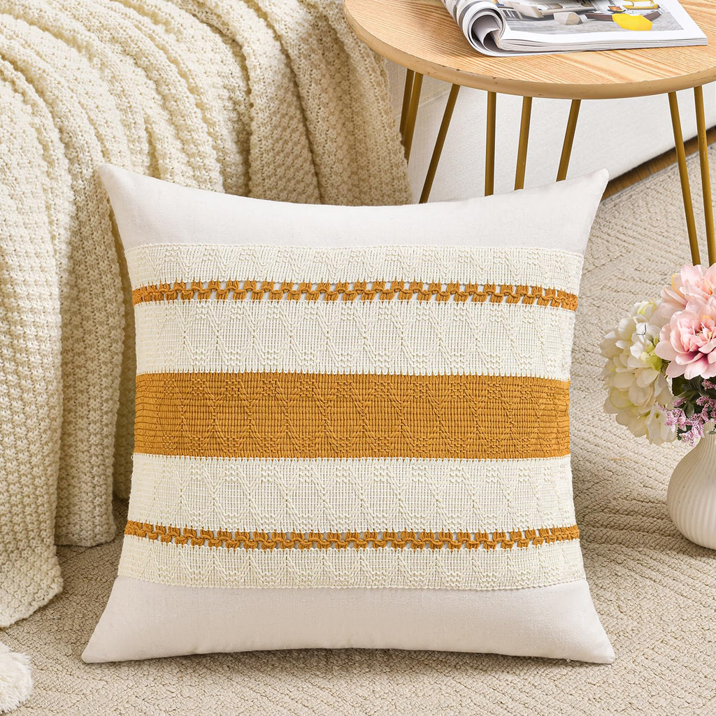 Fancy Homi Set of 1 Sage Green Boho Lumbar Decorative Throw Pillow Covers 12x20 Inch for Living Room Bedroom Couch Bed Chair, Rustic Retro Cushion Case, Bohemian Room Home Decor