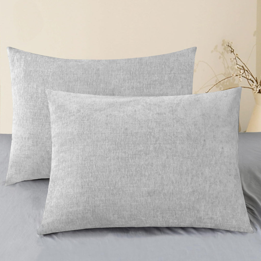 CaliTime Decorative Couch Throw Pillow Covers 18 X 18 Inches Medium Grey