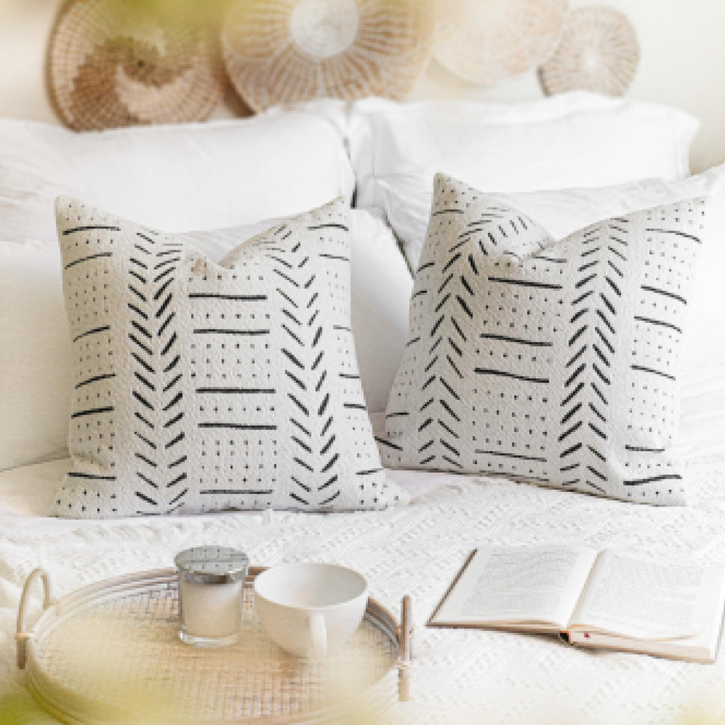 BlissBlush Decorative Lumbar Throw Pillow Covers 12X20 Set of 2, Brick Red Rust Boho Farmhouse Cushion Cover, Soft Accent Pillowcase for Couch Sofa Bed Living Room Home Décor