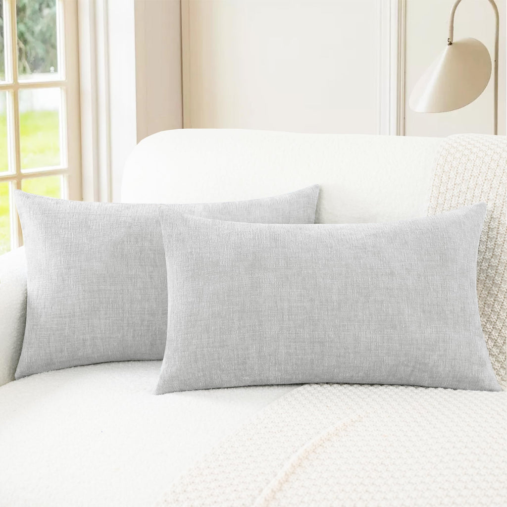 CaliTime Decorative Couch Throw Pillow Covers 18 X 18 Inches Medium Grey