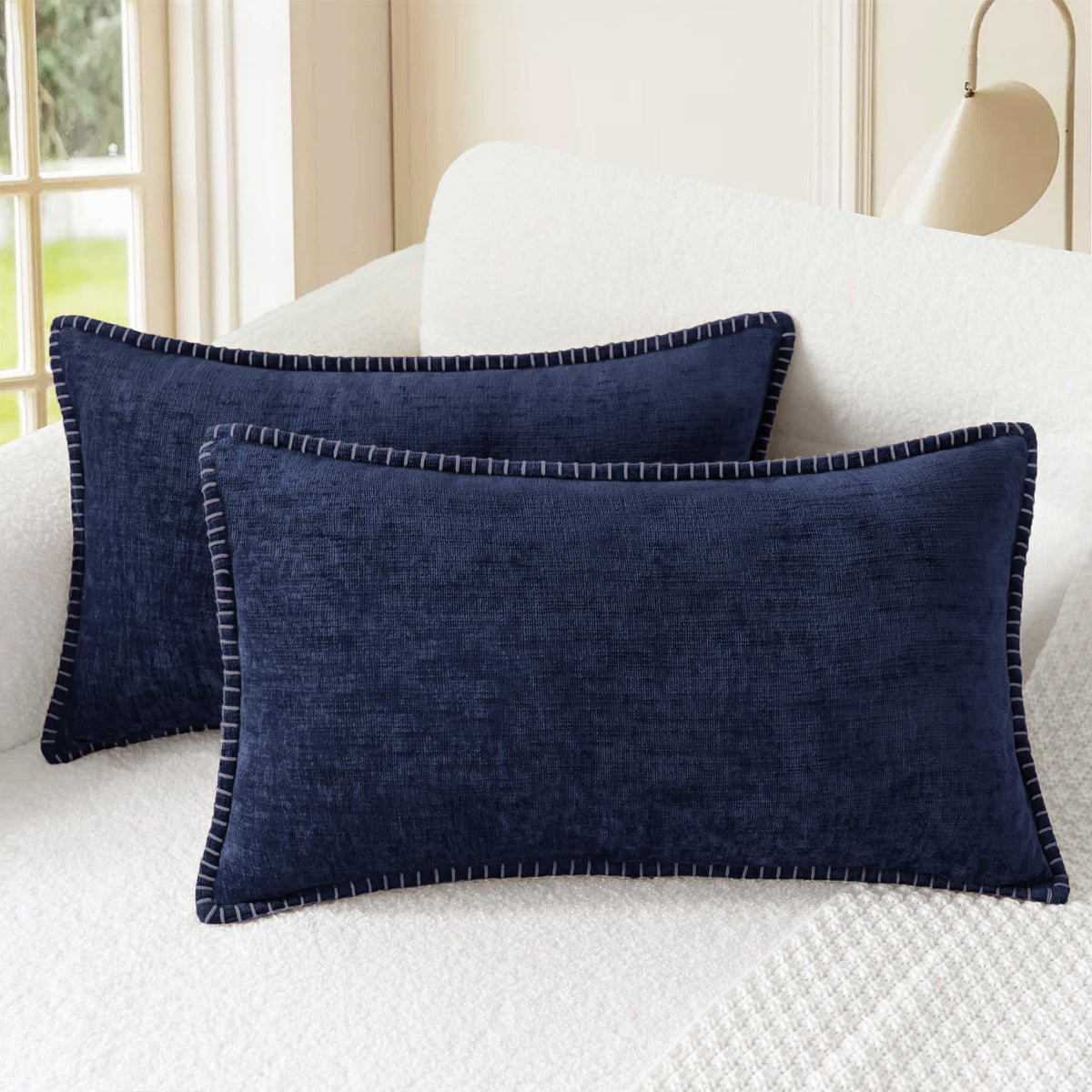 CaliTime Decorative Couch Throw Pillow Covers 20 X 12 Inches Gold