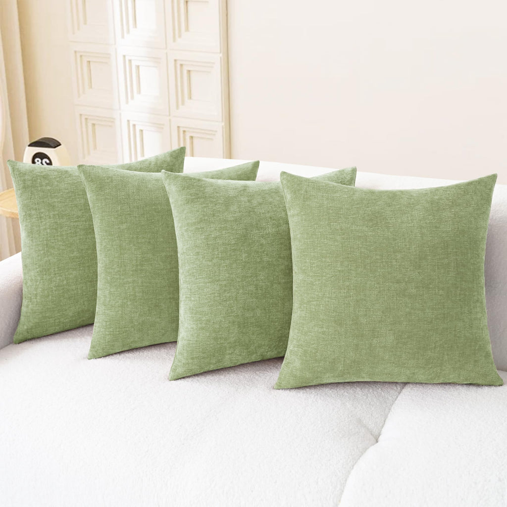 CaliTime Decorative Couch Throw Pillow Covers 18 X 18 Inches Medium Grey