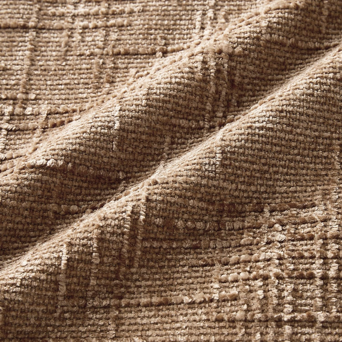 Allorry Decorative Couch Throw Pillow Covers 18x18 Set of 2 Camel Soft Chenille Pillow Covers Neutral Textured Boho Cushion Covers for Modern Farmhouse Sofa Bedroom Living Room Decor SY008-D18