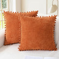 CaliTime Decorative Couch Throw Pillow Covers 18 X 18 Inches Gold